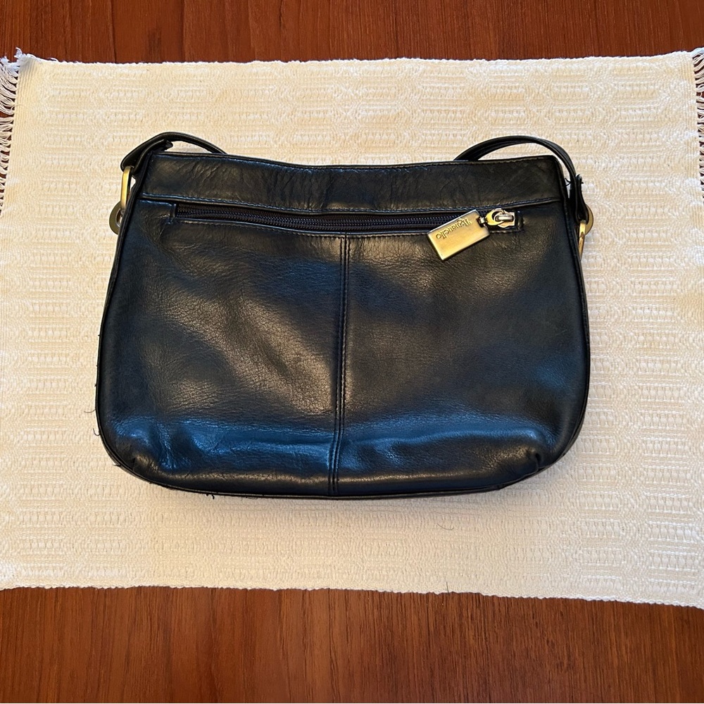 Tignanello Blue Leather Shoulder Bag